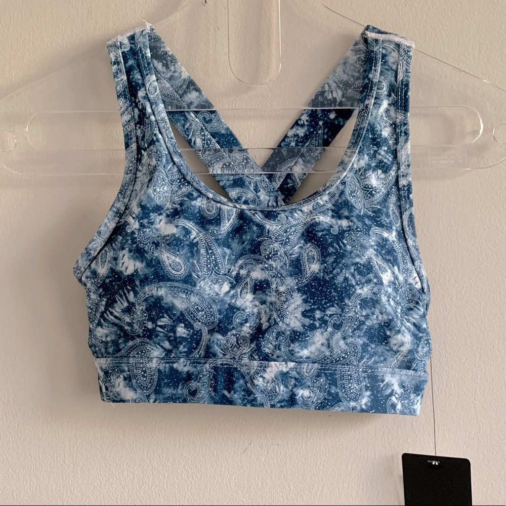 Scorpio Sol Lana Cross back Bra Ocean Paisley